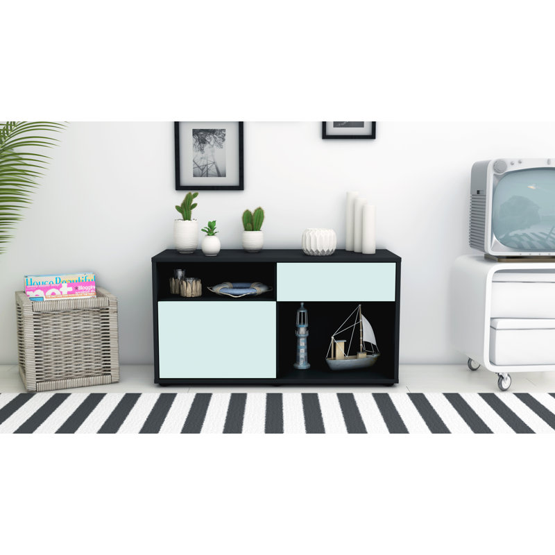 Elmer 1 - Drawer Chest of Drawers, Black/Light blue