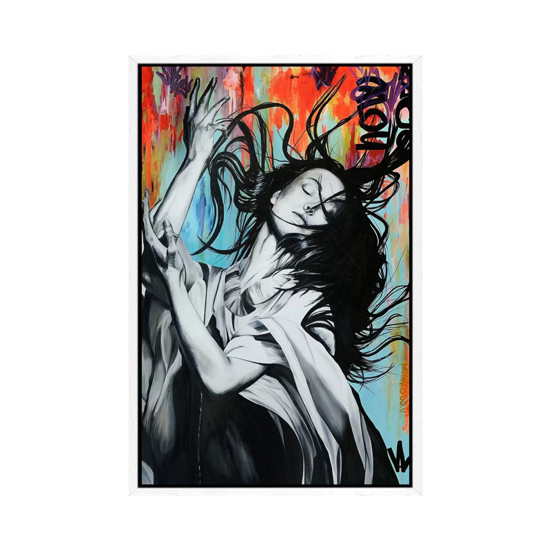 Sound Effect 1 Piece Painting on Canvas, 101.6cm H x 66.04cm W x 3.81cm D, White Framed