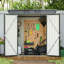 Remise de jardin toutes saisons 6 pi x 4 pi - noir, panneaux noir, porte large