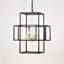 4-Light Metal Lantern Tiered Pendant Hanging Light Fixtures