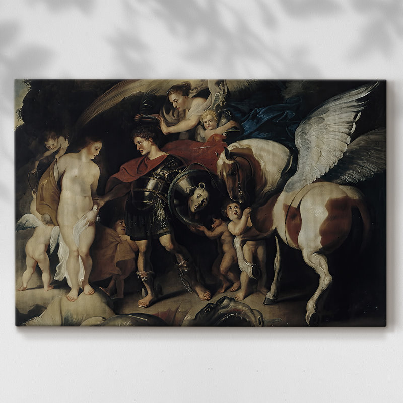 Persée et Andromède-Peter Paul Rubens-Toile tendue avec châssis-c. 1622, 32 x 48