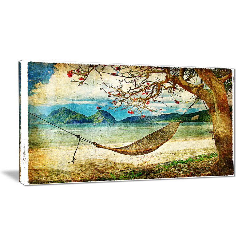 « tropical sleep swing », impression Digital, H 16 po x l 32 po x P 1 po, Toile tendue