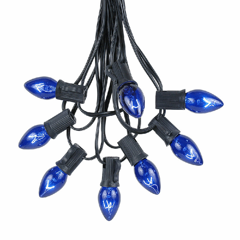 Lampe de noël 25 lumières de chaîne, Bleu
