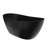 65 Inch Black Freestanding Bathtub Of Solid Surface, Matte Finish, Ergonomic For A Relaxing Bathing Session Surface Oval Bathtub, One - Piece And Space Utilization