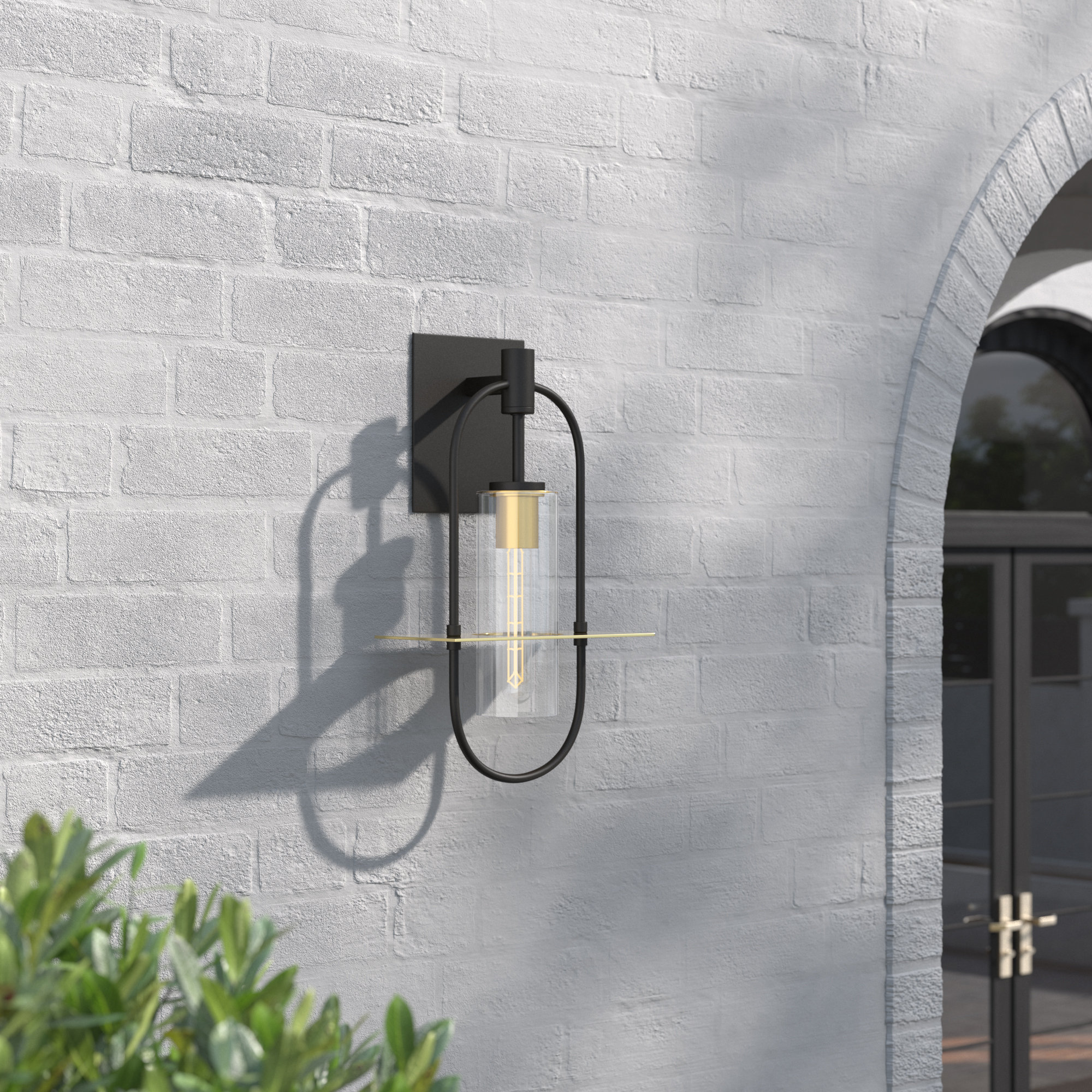 Middleton Single Light Novelty Outdoor Iron Wall Light, 22" H x 12.5" W x 7" D