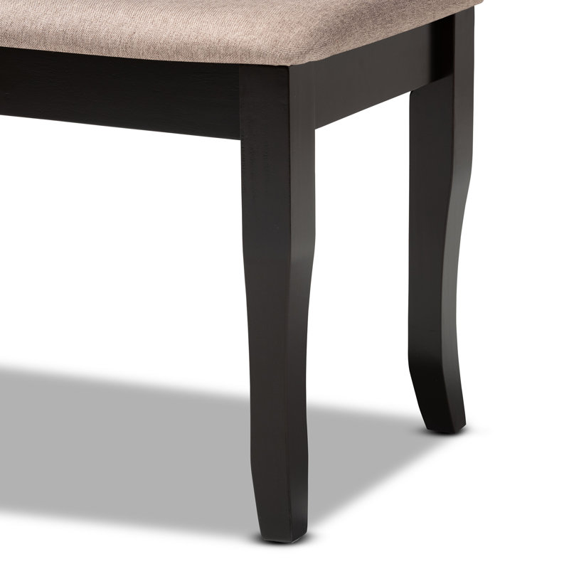 Polyester Upholstered Bench, Beige