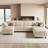 U Shaped Modular Sectional Sectional Sofa With Chaise & Ottoman-1241366927