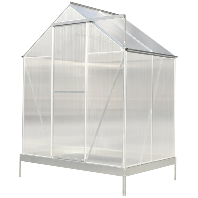 Polycarbonate Greenhouse, 51.2", Silver