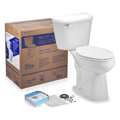 Mansfield Plumbing Products Pro-Fit 3 1.6 Gallons GPF Elongated Comfort Height Kit (Seat Included)
