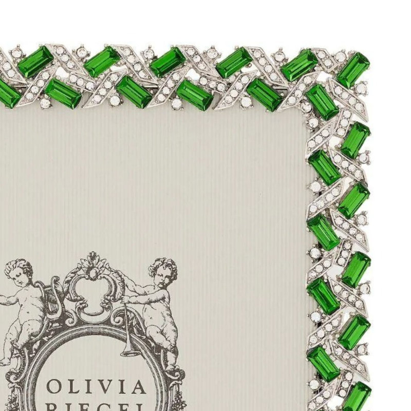 Silver Hamilton Picture Frame, Emerald