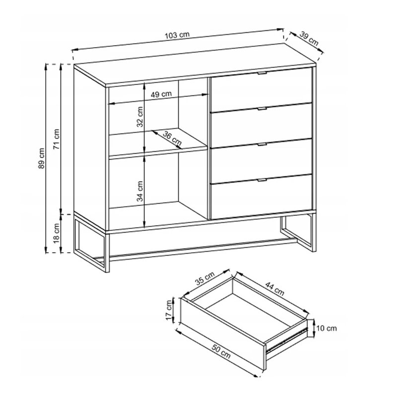 Jeb 4 - Drawer Rectangle Accent Chest