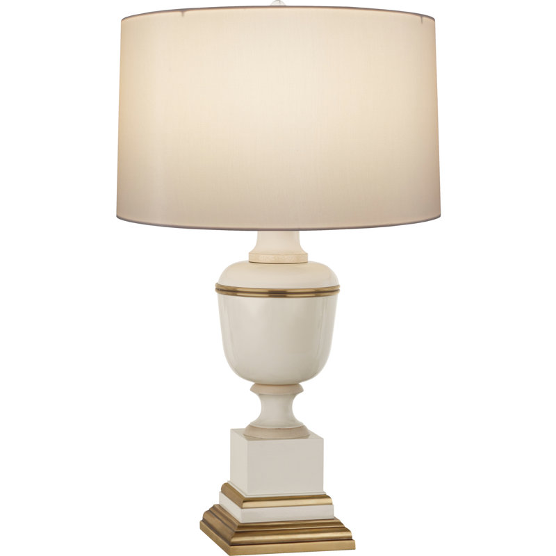 Annika Metal Table Lamp, 24'' H x 13.5" W x 13.5" D, Ivory, Spindrift Snowflake