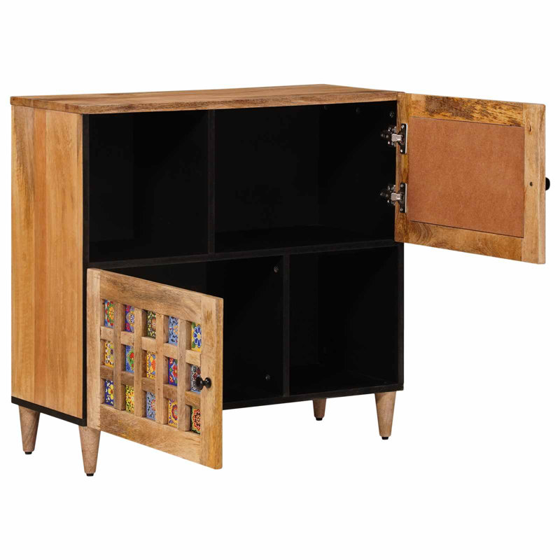 Solid Wood Rectangle Accent Cabinet