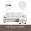 Canapé-lit modulaire réversible en tissu 91 po avec méridienne de rangement, table rabattable, porte-gobelets et ports de chargement-1198418580