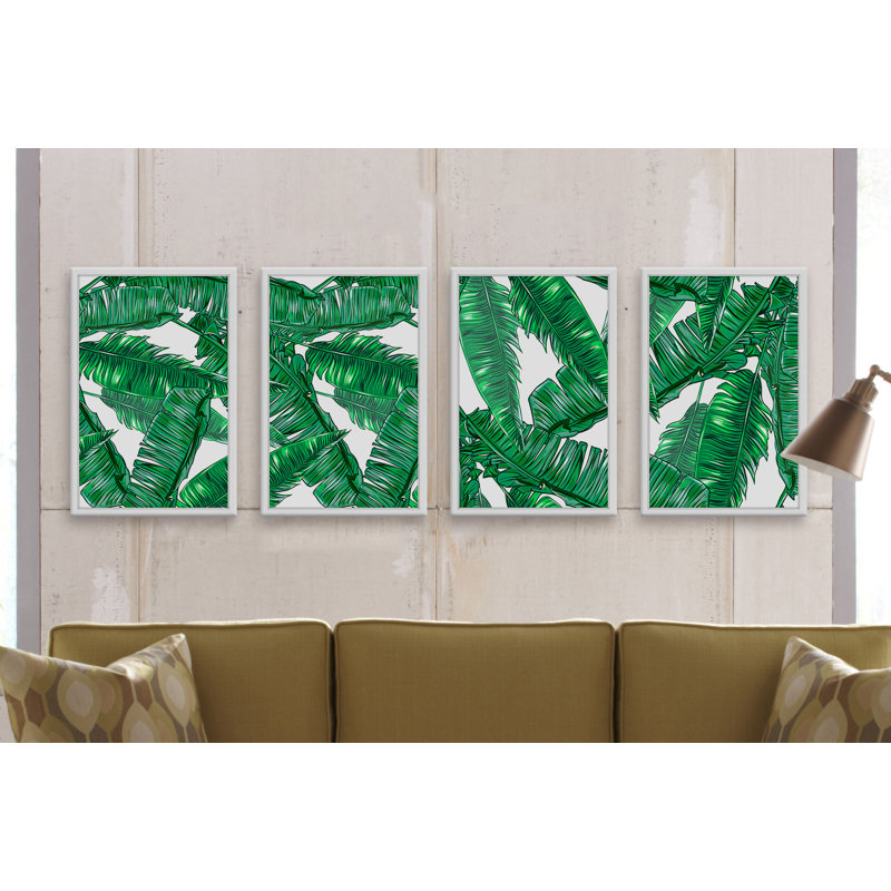 Pensacola quadriptych, reproduction d’art encadrée, H 45 po x l 30 po x L 1,5 po, Pas de tapis