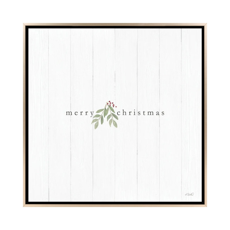 «Merry Christmas», reproduction d'art sur toile encadrée, H 18 po x l 18 po, Reproduction encadrée sans passe-partout