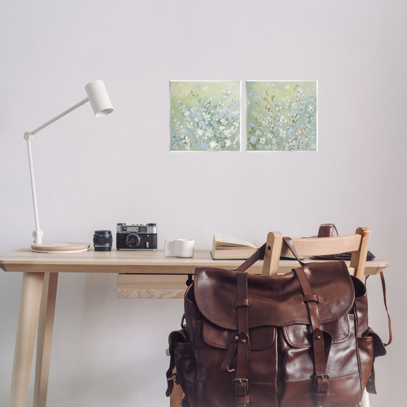 Ensemble de 2 plaques murales Wispy Willows Blooms par Lanie Loreth