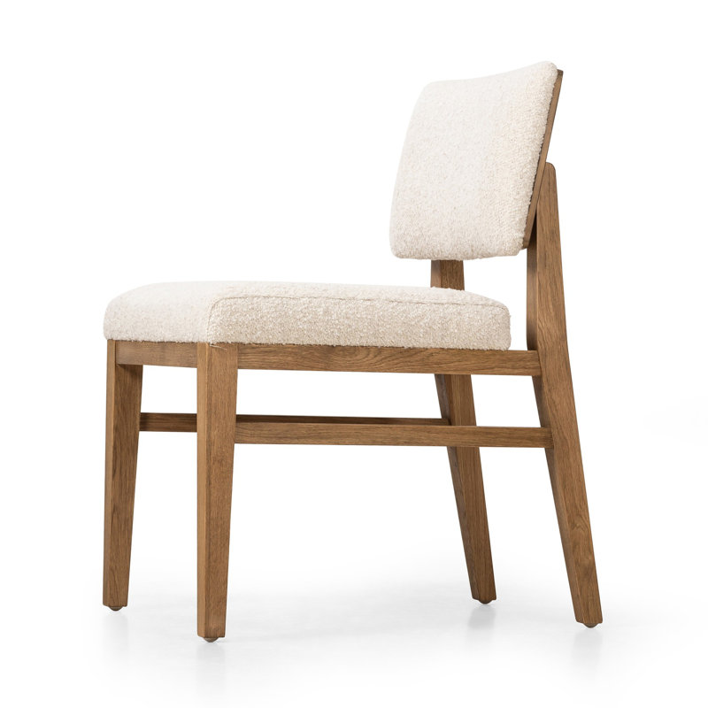 Carlo Upholstered Dining Chair, Cream/Brown, 1_Cream/Brown