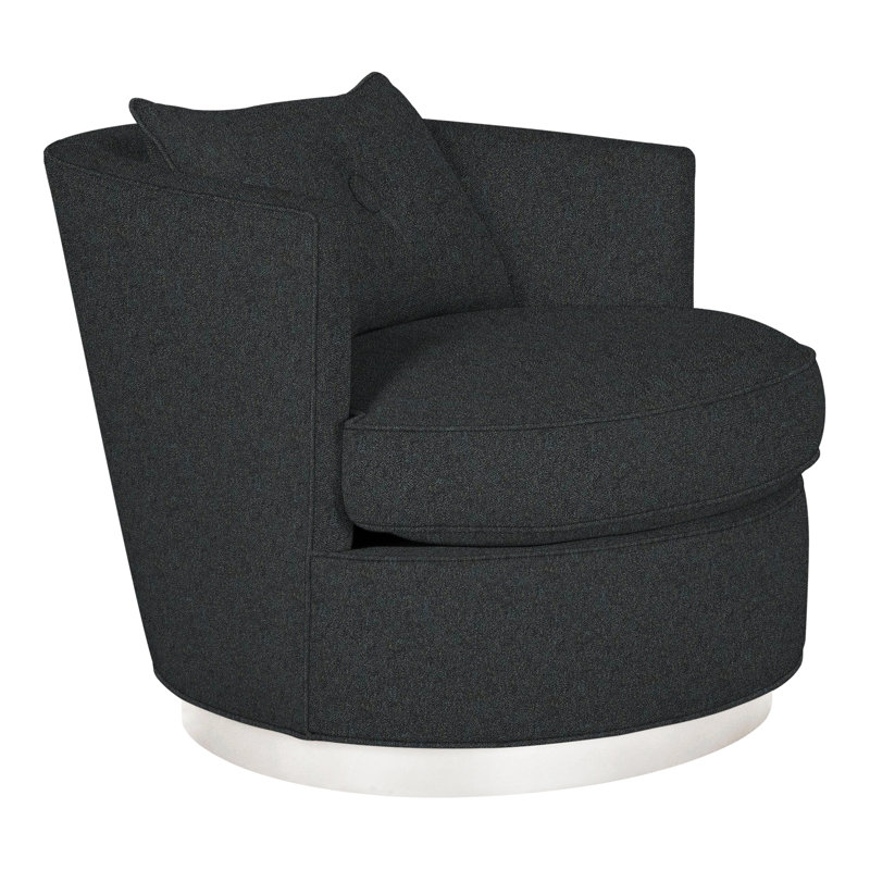 Chaise pivotante Bernadette de Michael Weiss, Lagon Ian, Gris tourterelle