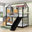 Lit superposé simple en métal avec glissade et tablettes Miskell Kids-378236373-378236374