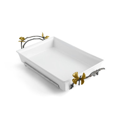 Butterfly Ginkgo Rectangle Stainless Steel Casserole Dish