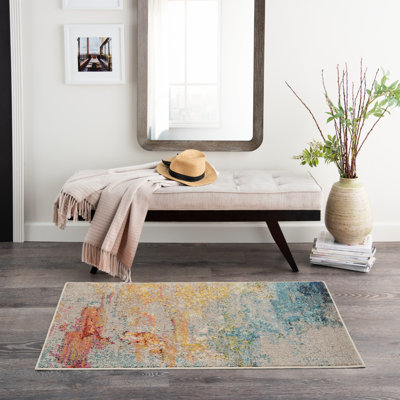 Adrihana Machine Woven Abstract Area Rug