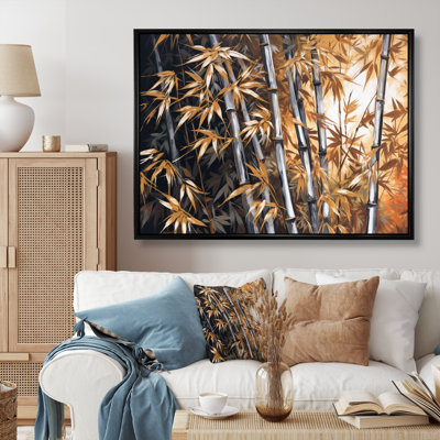 «Jaesun Yellow Floral Bamboo Tranquility I», reproduction sur toile