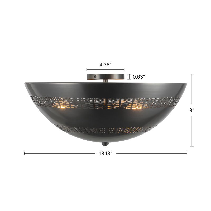 Overland 3 - Light Flush Mount, Urban Bronze