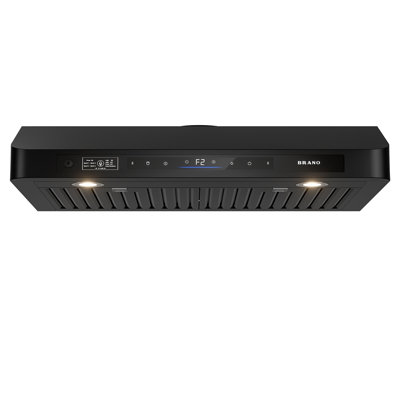 30 In. 900 Cfm Ducted Under Cabinet Range Hood In Black Stainless Steel With Dishwasher Filter