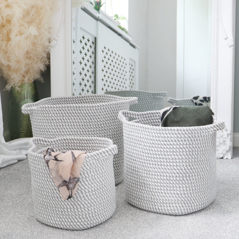 JVL Fabric Decorative Basket
