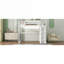 Lit mezzanine double pleine grandeur en bois massif avec rangement intégré et éclairage DEL, blanc classique