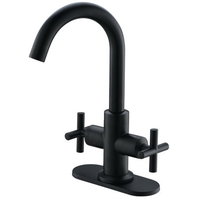 2-handle Bathroom Faucet with Drain Assembly