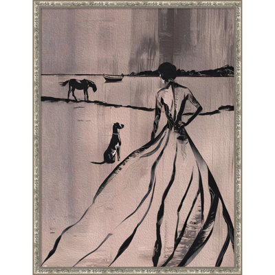 Woman By the Lake by Andreas Magnusson Framed Canvas Wall Art
