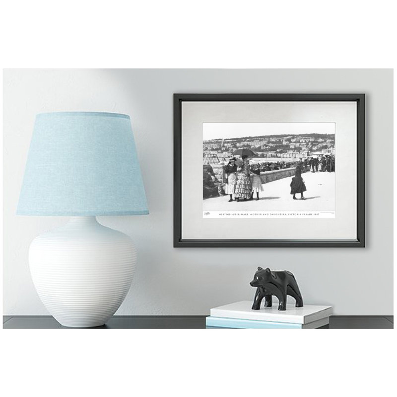 Weston-Super-Mare, Mother And Daughters, Victoria Parade 1887 - Single Picture Frame Print, 45cm H X 60cm W x 2cm D