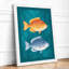 Fish in Symmetry Modern - Framed Print-570451820-570451826