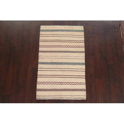 One-of-a-Kind 3'2" X 5'3" New Age Wool Area Rug in