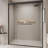 KISRAIS 44-48 In. W X 72 In. H Double Sliding Shower Door, Semi-Frameless Bypass Bathroom Sliding Door With 1/4" (6Mm) Tempered Glass For Walk-In Shower-108671212