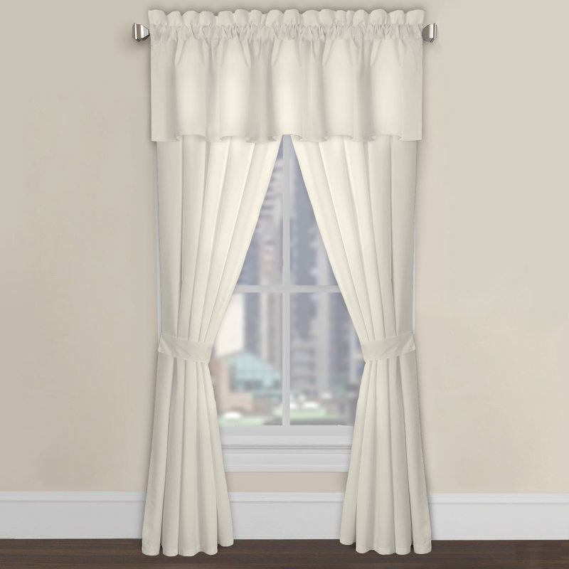 Colvert Semi Sheer Curtain Single Panel, 42" W x 84" L, Ivory