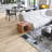 Solid Wood Floor Shelf End Table with Storage