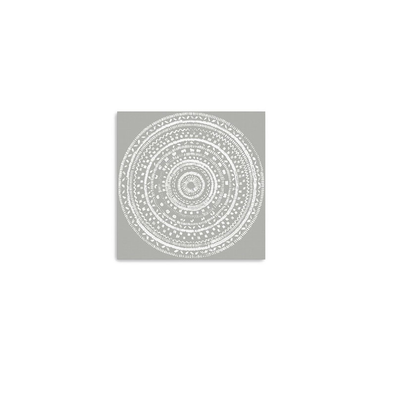 «Boho White Mandala», impression murale sans cadre