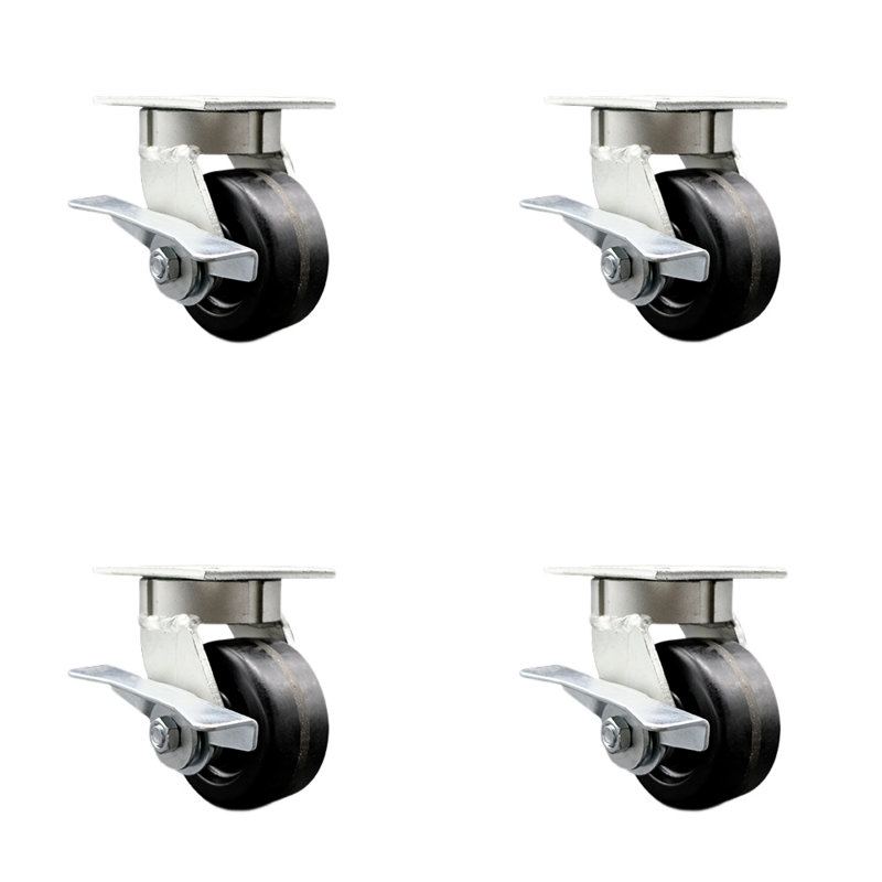 Kingpinless Phenolic Swivel Caster