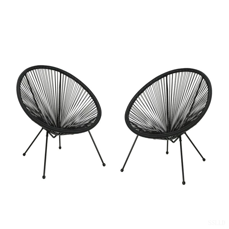 Chaise Anson (ensemble de 2), Noir, Noir