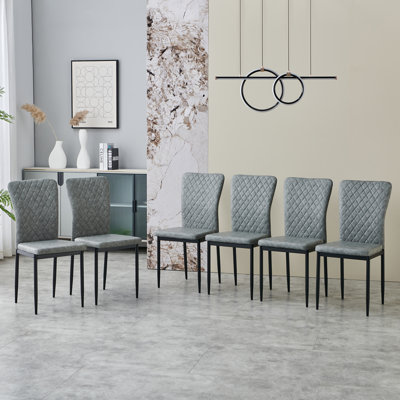 Lelania Modern Faux Leather Upholstered Dining Chairs