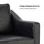Almetia Vegan Leather Armchair With Solid Wood Legs-319120332