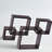 4 Cube Intersecting Floating Wall Shelves, Easy-To-Assemble Decorative Storage Solution For Living Room, Bedroom, Office, Durable MDF Laminate Design-227965500