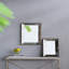 Miroir rectangulaire argenté 20 po x 12 po avec accents floraux-1658788197