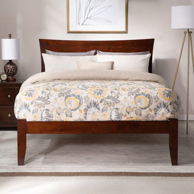 Flagg Solid Wood Platform Bed with Built-in Charging Station