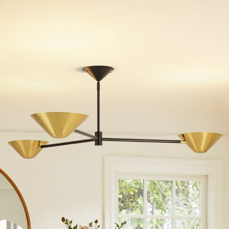 Plafonnier encastré linéaire moderne à 3 lumières à intensité variable Spoutnik