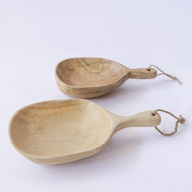 Ensemble de 2 bols en bois de style ferme