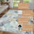 Vintage Flower Rug – Washable, Stain-Resistant, Faux Wool Accent Carpet for Living Room, Bedroom, Easy Clean (Orange)-1465490640
